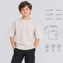 تیشرت دورس یقه گرد دونخ کودک کرم