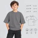 تیشرت دورس یقه گرد دونخ کودک خاکستری
